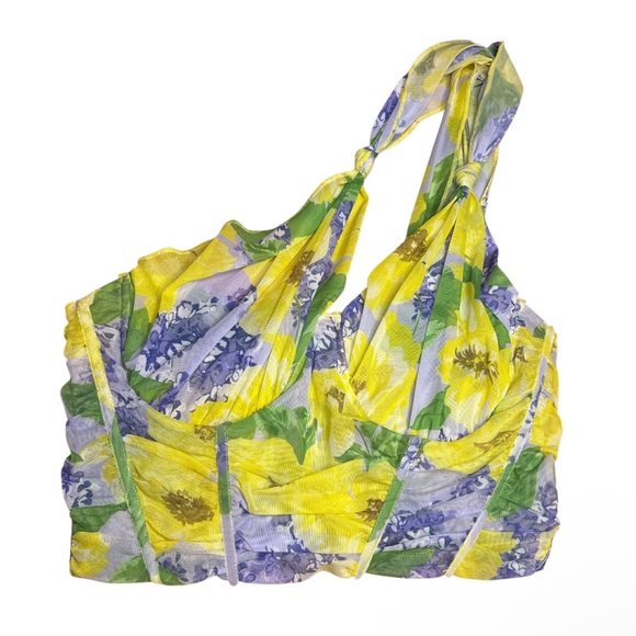Zara printed tulle corset top - Picture 1 of 4